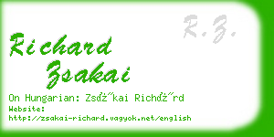 richard zsakai business card